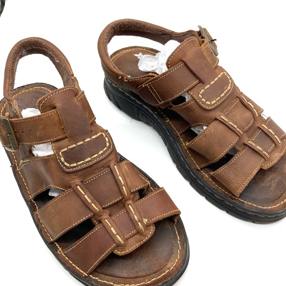 Men’s Red Stone Fisherman Vintage Sandals - Picture 6 of 16